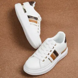 Ginger by Lifestyle Women's White Sneakers-picture-21
