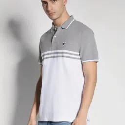 American Eagle White & Grey Cotton Regular Fit Printed T-Shirt image 3