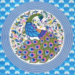 Living Roots Printed Blue 240 TC Cotton Bedsheet with 2 Pillow Covers image 3