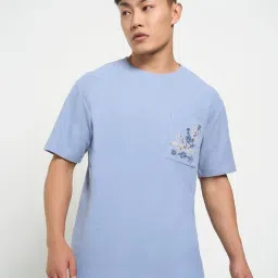 7 Alt By Pantaloons Blue Relaxed Fit Printed T-Shirt-picture-37