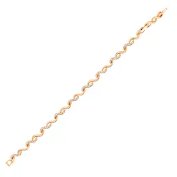 Peora Rose Plated Cubic Zirconia Studded Openable Bracelet image 3