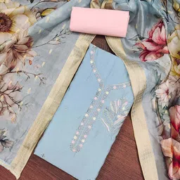 KALINI Embroidered Pure Silk Unstitched Dress Material-picture-39