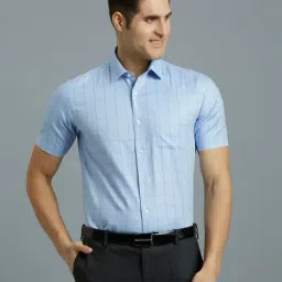 Reid & Taylor White Cotton Regular fit Checks Shirt-picture-10