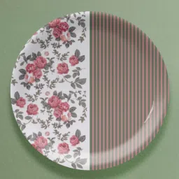 Nestroots English Floral Printed Multicolor Porcelain Wall Plate image 3