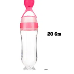 Kritiu Kids Food Feeder & Finger brush & Rattle & Food Nibbler & Rattle Teether- Pink image 3