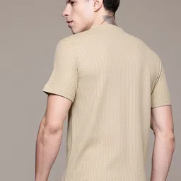 The Roadster Lifestyle Co. Textured Regular Fit T-shirt image 5