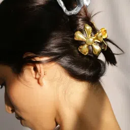 Rubans Gold-Tone Plated & Rhodium Plated Hair Clip for Women-picture-27