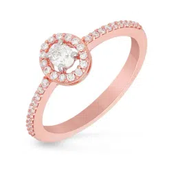 Malabar Gold and Diamonds 18k Rose Gold Diamond Ring for Women-picture-22