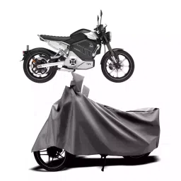 Auto Pearl Two Wheeler Cover with Bag for Revolt RV Cafe Racer, Silver-picture-43