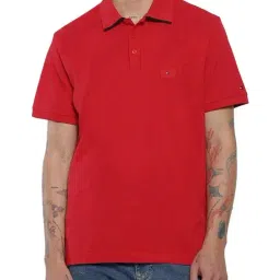 Tommy Hilfiger Red Cotton Regular Fit Polo T-Shirt-picture-18