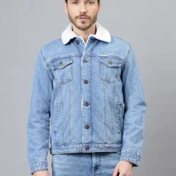 Woodland Blue Cotton Regular Fit Denim Jacket-picture-45