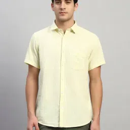 Cantabil Yellow Regular Fit Checks Casual Shirt-picture-14