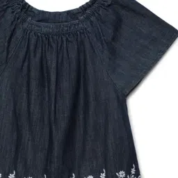 Under Fourteen Only Kids Blue Cotton Floral Print Dress image 5