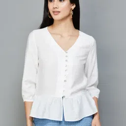 Code by Lifestyle Off-White Regular Fit Top-picture-22