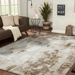 OBSESSIONS Beige Abstract Machine Made Carpet - Medium (230 cm x 160 cm)-picture-15