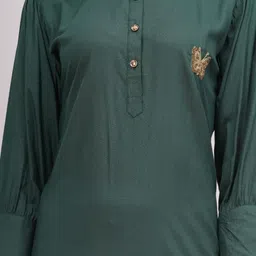 JC4U Shirt Collar Thread Work Kurta image 4