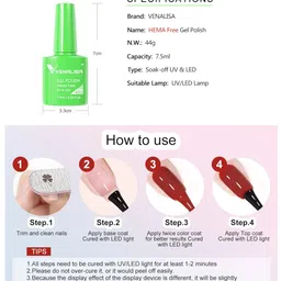 VENALISA HEMA FREE UV LED Soak Off Nail Gel Polish 7.5 ml- Shade 436 image 5