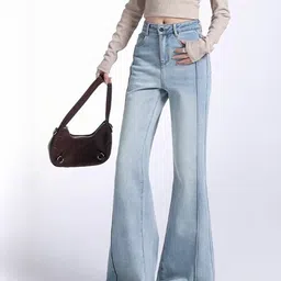 LULU & SKY Women Flared High-Rise Light Fade Jeans-picture-41