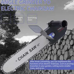chahar power tools CHAHAR POWER TOOLS- 12inch/12" CHAIN SAW ATTACHMENT FOR ANGLE GRINDER Corded Chainsaw (Without Battery ONLY CHAIN SAW ADAPTER ANGEL GRINDER NOT INCLUDED) Corded Chainsaw (Without Battery) image 5