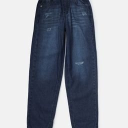 GINI & JONY Cotton Woven Full Length Washed Jeans - Dark Blue-picture-14