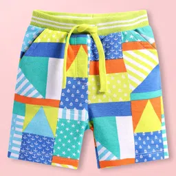 Babyhug Terry Knit Mid Thigh Shorts with Nautical Theme Print - White-picture-26