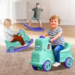 R for Rabbit Rock N Ride 3 in 1 Baby Push Ride-On Car with Rocker & Balancing Board | Non-Toxic Durable and Safe Rocking Horse Rider - Green & Purple-picture-17