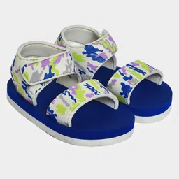 Mi Arcus Camouflage Designed Sandals With Velcro Closure - Blue-image-17