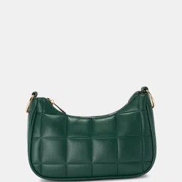 Forever Glam by Pantaloons Checked Quilted PU Structured Hobo Bag image 5