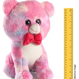 Babyhug Glitter Eyes Rainbow Cat Soft Toy Pink - Height 38 cm image 3