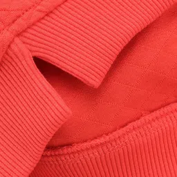 Little Kangaroos Full Sleeves Sweatshirt Dinosaur Patch - Coral image 4