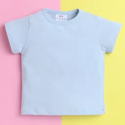 Knitting Doodles Pure Cotton Pack Of 3 Half Sleeves Solid Tees - Black Navy & Light Blue image 5