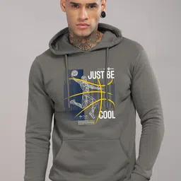 ADRO Men Printed Hooded Sweatshirt image 1