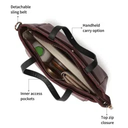 Fastrack Life Edit Cherry Textured Small Satchel image 3