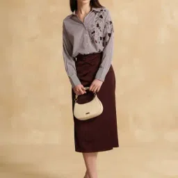 KAZO Grey Stripes Relaxed Fit Shirt image 4