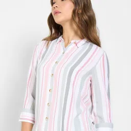 Honey By Pantaloons Seagrass Regular Fit Striped Shirt image 3