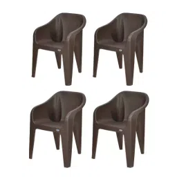 Nilkamal Season Rust Brown Plastic Eeezy Go Chair (Set of 4 Pcs)-picture-44