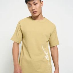 7 Alt By Pantaloons Khaki Relaxed Fit Printed T-Shirt-picture-40
