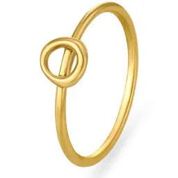 Mia by Tanishq 14k Gold Letter O Alpha Ring for Women-picture-14