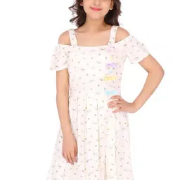 Cutecumber Kids Cream Printed Dress-picture-37
