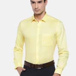 Turtle Light Yellow Slim Fit Cotton Shirt-picture-34