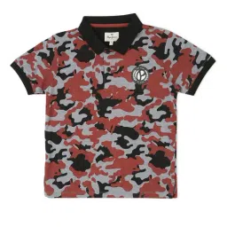Pepe Jeans Kids Black & Grey Camouflage Polo T-Shirt-picture-13