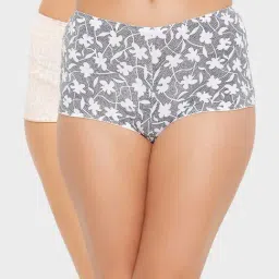 Clovia Multicolor Floral Print Boy Short Panty (Pack Of 2)-picture-35