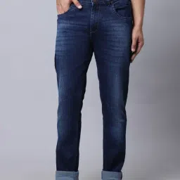 Cantabil Blue Cotton Regular Fit Jeans-picture-25