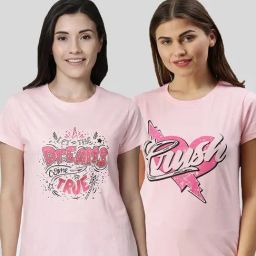 Kryptic Pink Cotton T-Shirt - Pack of 2-picture-13