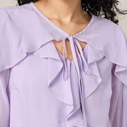 Annabelle by Pantaloons Women Tie-Up Neck Top image 2