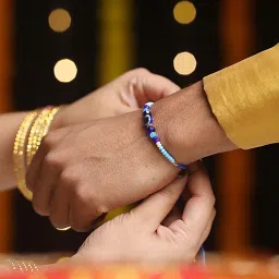 Aatmana Set of 2 Evil Eye Bhaiya Bhabhi Designer Rakhi with Roli Chawal image 3