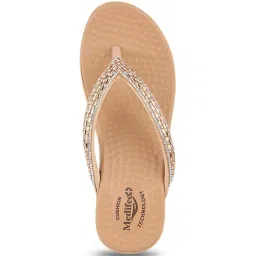 MediFeet Women's Beige Thong Wedges image 3