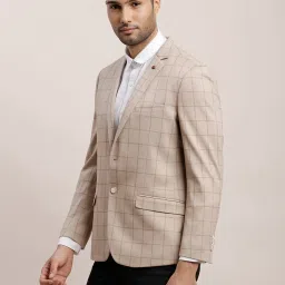 Turtle Beige Relaxed Fit Checks Blazer image 3