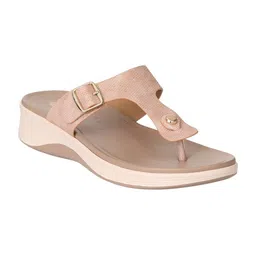 Minx Open Back Round Toe Flatform Cushioned Footbed Sandals With Buckles-picture-16