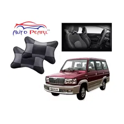 Auto Pearl Black Grey Car Neck Cushion/Neck Pillow Compatible with Toyota Qualis-picture-19